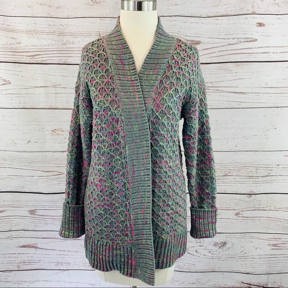 Aeropostale grey with neon threads cardigan